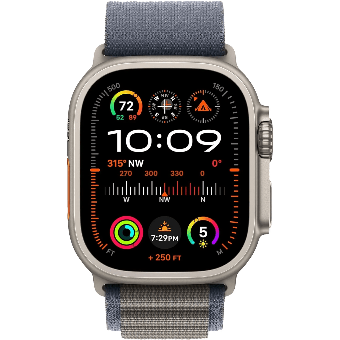 Apple - Apple Watch Ultra 2 (Titanium, Cellular, 49mm) - Blue Alpine Loop -GPS + Cellular -New Open-Box - Maxandfix -