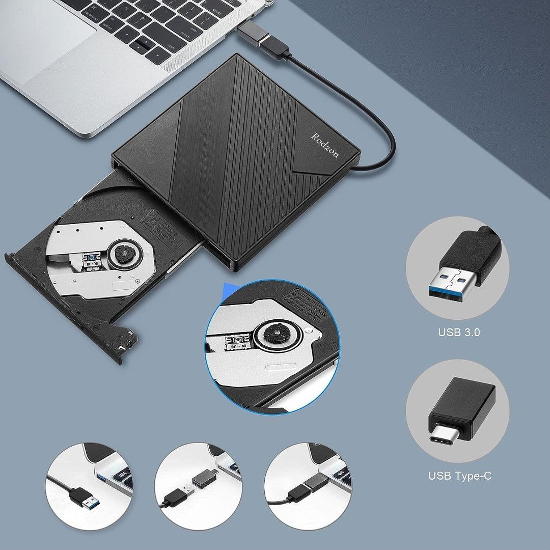 Maxandfix - External DVD Drive USB 3.0 & Type-C - Maxandfix -