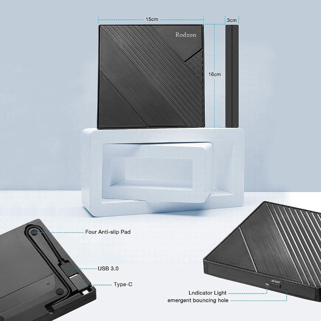 Maxandfix - External DVD Drive USB 3.0 & Type-C - Maxandfix -