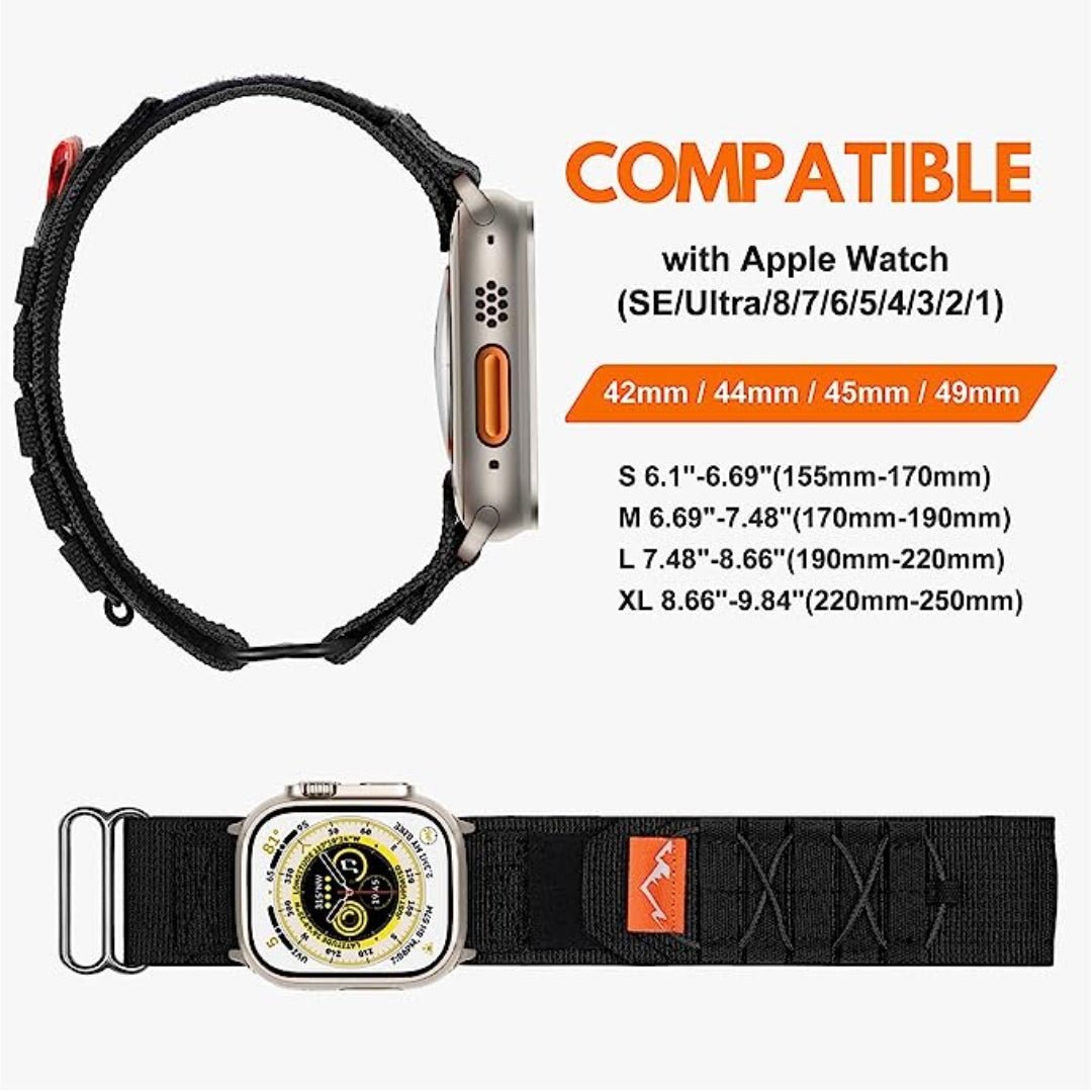 Maxandfix - Nylon Braided Sport Band for Apple Watch - 42/44/45/49mm - - Maxandfix -