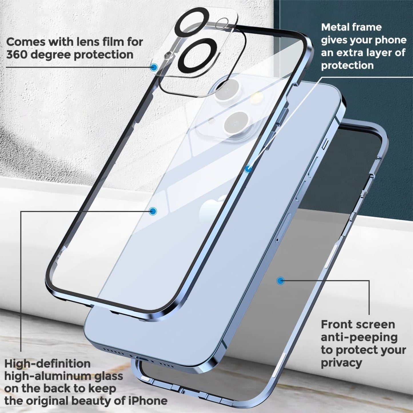 Safety Lock Magnetic Case for iPhone 13