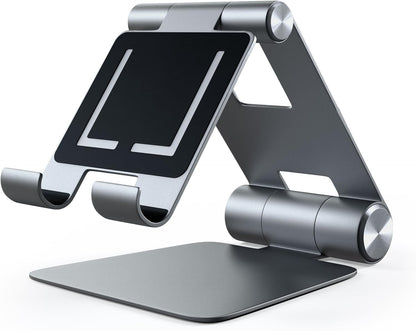 Multi-Angle Foldable Tablet Stand - Compatible with iPad Pro M2/ M1, iPad Air M1, iPad Mini, iPhones 15/14/13/12 and more