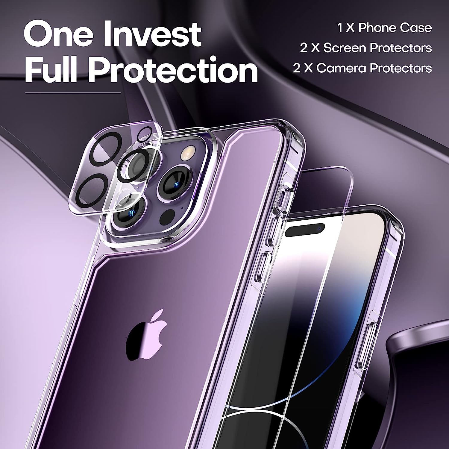 Maxandfix - iPhone 14 Pro Clear Case Bundle - Clear - - Maxandfix -